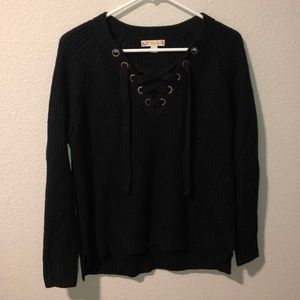 Black v neck sweater